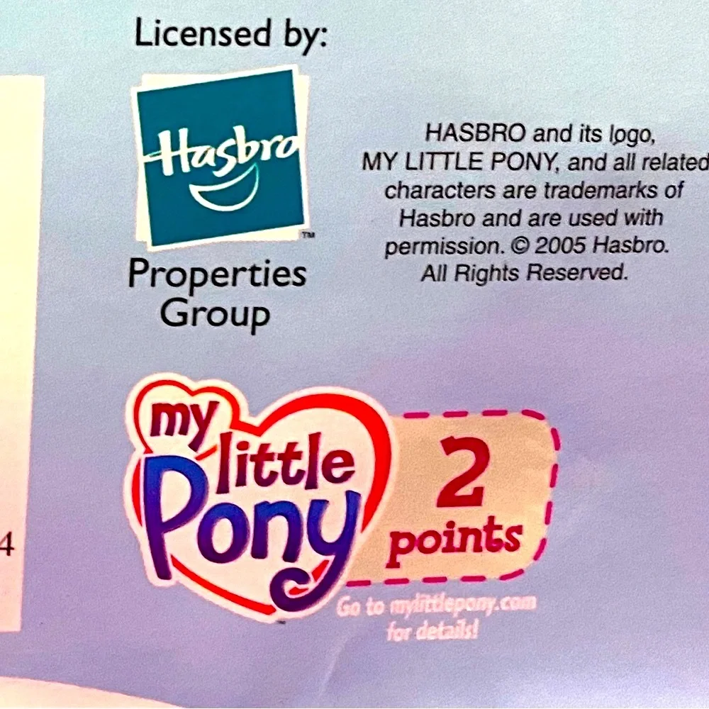 MY LITTLE PONY NWT VTG 2005 GIANT SIZE GIFT BAG -HANDLES & TAG APPROX 17”x24”x8”